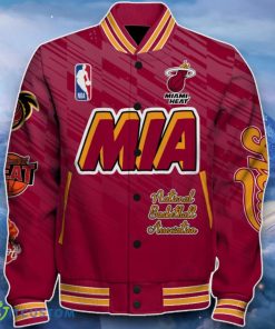 Miami Heat Baseball Jacket Distinctive Design For Fans 4 Miami Heat Baseball Jacket Distinctive Design For Fans Product Photo 2