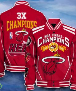 Miami Heat Baseball Jacket Great Design For Fans Product Photo 1