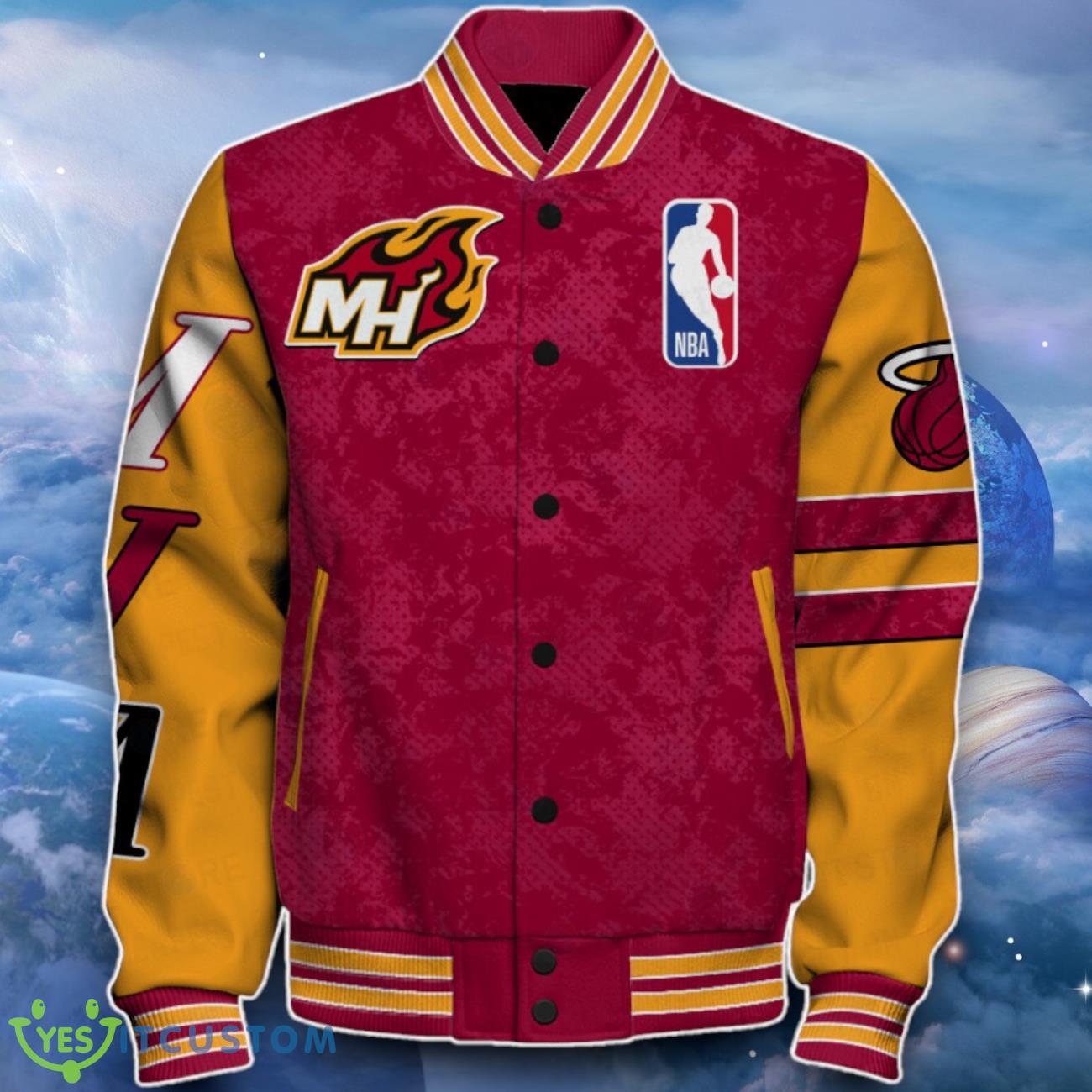Miami Heat Baseball Jacket Impressive Design For Fans 8 Miami Heat Baseball Jacket Impressive Design For Fans Product Photo 2