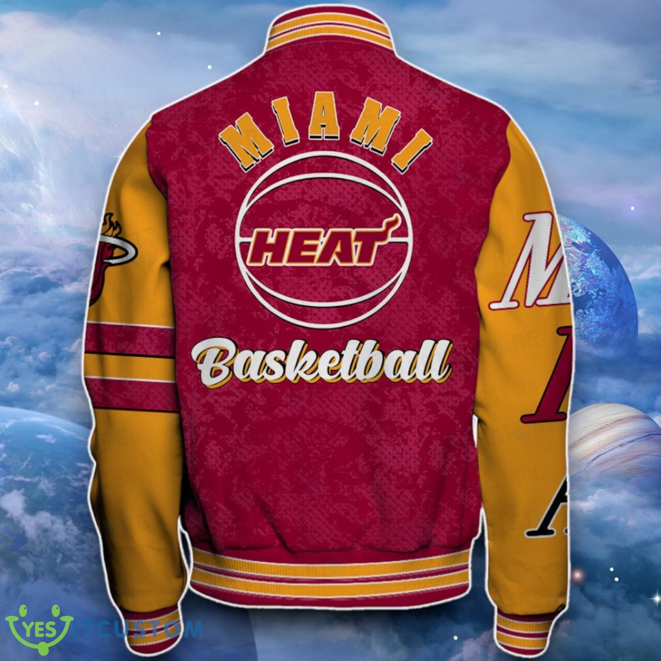 Miami Heat Baseball Jacket Impressive Design For Fans 3 Miami Heat Baseball Jacket Impressive Design For Fans Product Photo 3