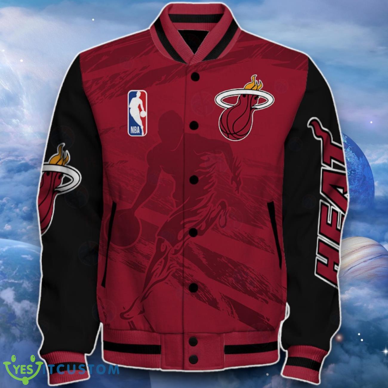 Miami Heat Baseball Jacket Perfect Choice For Fans 8 Miami Heat Baseball Jacket Perfect Choice For Fans Product Photo 2