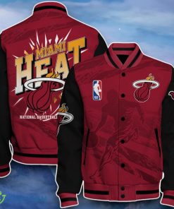 Miami Heat Baseball Jacket Perfect Choice For Fans Product Photo 1