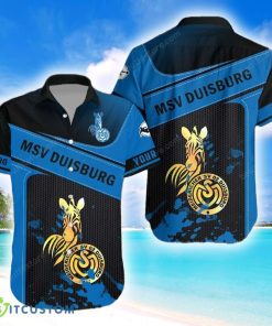 MSV Duisburg Bold Logo Aloha Hawaiian Shirt For Men And Women - MSV Duisburg Hawaiian Shirt Summer_1
