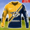 Nashville Predators Custom Name hoodies 3D Printing For Fans Product Photo 1