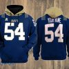 Navy Midshipmen 3D Hoodie Style Gift Custom Name And Number Product Photo 1