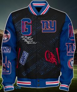 New York Giants NFL Baseball Jacket Dynamic Style For Fans 4 New York Giants NFL Baseball Jacket Dynamic Style For Fans Product Photo 2