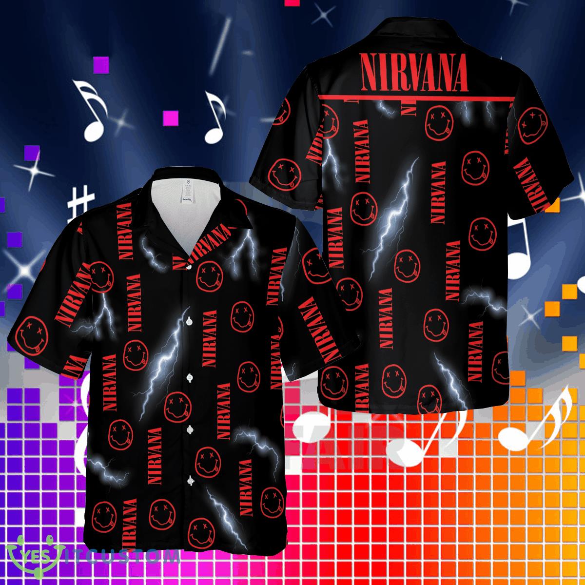 Nirvana Hawaiian Shirt Thunder Logo Band Red Gift For Fans Music 2 Nirvana Hawaiian Shirt Thunder Logo Band Red Gift For Fans Music - Nirvana Hawaiian Shirt Thunder Logo Band Red Gift For Fans Music