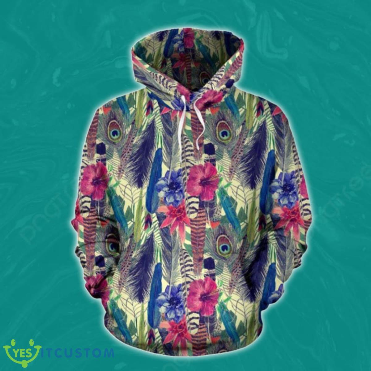 Peacock Feather Floral Pattern 3D Hoodie Style Gift For Men And Women 2 Peacock Feather Floral Pattern 3D Hoodie Style Gift For Men And Women Product Photo 1