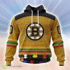 Personalized NHL Boston Bruins Personalized Design With Fearless Aganst Autism Concept Hoodie 3D All Over Print Classic Style Best Gift Product Photo 1