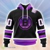 Personalized NHL Boston Bruins Special Black Hockey Fights Cancer Kits Hoodie 3D All Over Print Classic Style Best Gift Product Photo 1