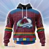 Personalized NHL Colorado Avalanche Personalized Design With Fearless Aganst Autism Concept Hoodie 3D All Over Print Classic Style Best Gift Product Photo 1