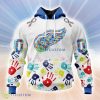 Personalized NHL Detroit Red Wings Special Autism Awareness Design Hoodie 3D All Over Print Classic Style Best Gift Product Photo 1