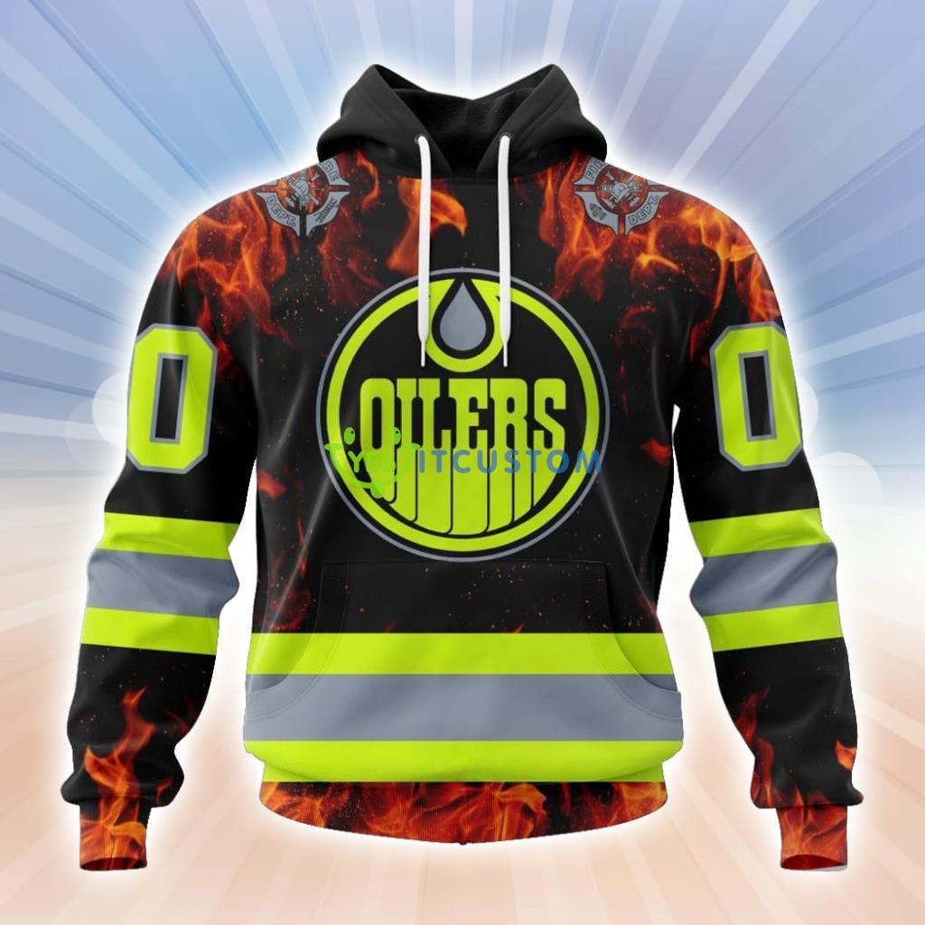 Personalized NHL Edmonton Oilers Special Design Honoring Firefighters Hoodie 3D All Over Print Classic Style Best Gift 2 Personalized NHL Edmonton Oilers Special Design Honoring Firefighters Hoodie 3D All Over Print Classic Style Best Gift Product Photo 1