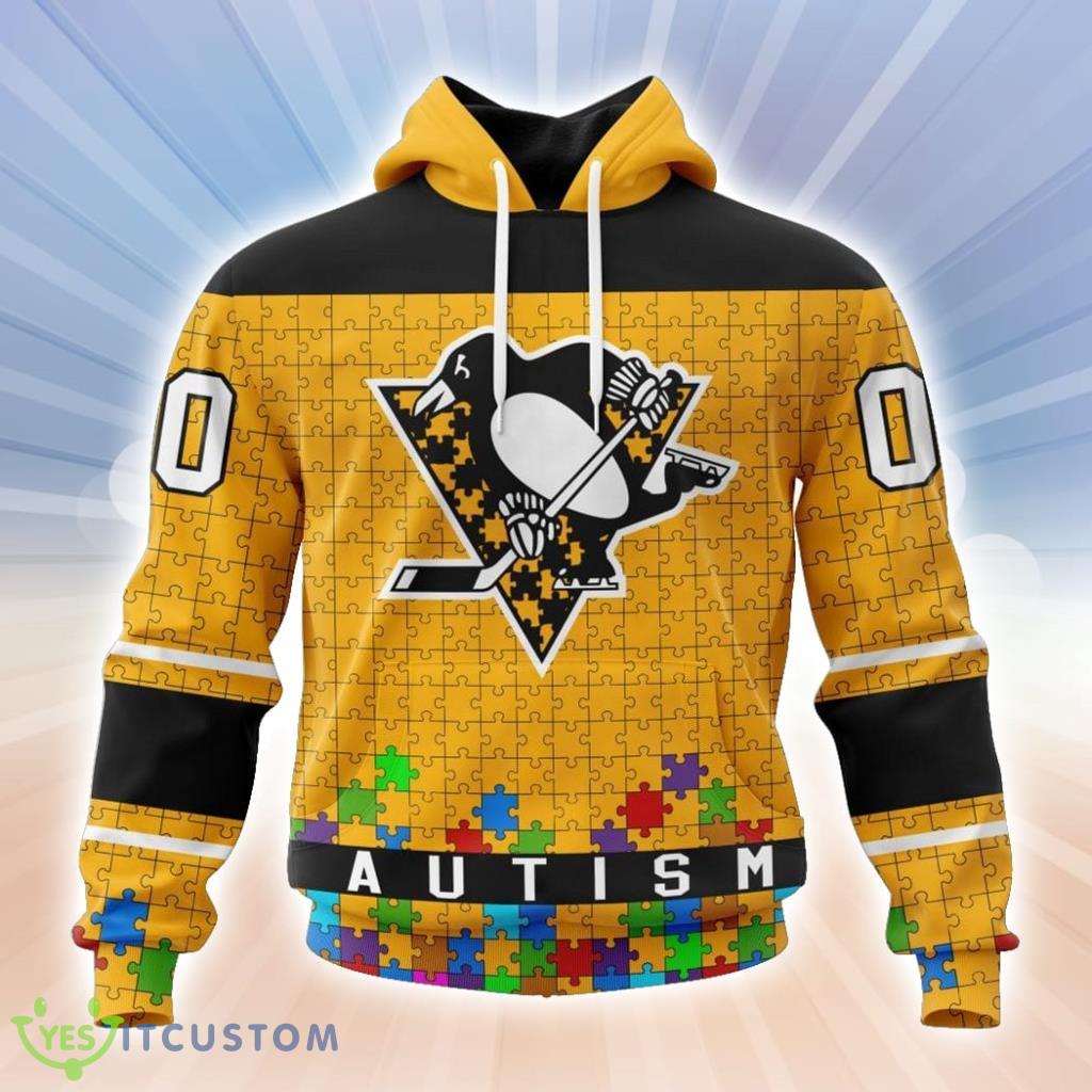 Personalized NHL Pittsburgh Penguins Personalized Unisex Kits Hockey Fights Against Autism Hoodie 3D All Over Print Classic Style Best Gift 2 Personalized NHL Pittsburgh Penguins Personalized Unisex Kits Hockey Fights Against Autism Hoodie 3D All Over Print Classic Style Best Gift Product Photo 1