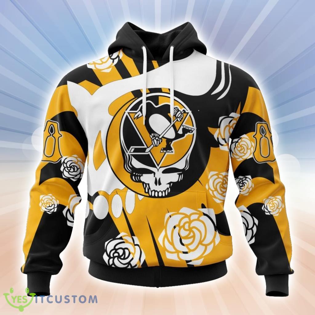 Personalized NHL Pittsburgh Penguins Special Grateful Dead Gathering Flowers Design Hoodie 3D All Over Print Classic Style Best Gift 2 Personalized NHL Pittsburgh Penguins Special Grateful Dead Gathering Flowers Design Hoodie 3D All Over Print Classic Style Best Gift Product Photo 1