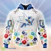 Personalized NHL San Jose Sharks Special Autism Awareness Design Hoodie 3D All Over Print Classic Style Best Gift Product Photo 1