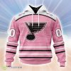 Personalized NHL St. Louis Blues Special Pink Fight Breast Cancer Design Hoodie 3D All Over Print Classic Style Best Gift Product Photo 1
