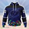 Personalized NHL Tampa Bay Lightning Personalized Unisex Kits Hockey Fights Against Autism Hoodie 3D All Over Print Classic Style Best Gift Product Photo 1