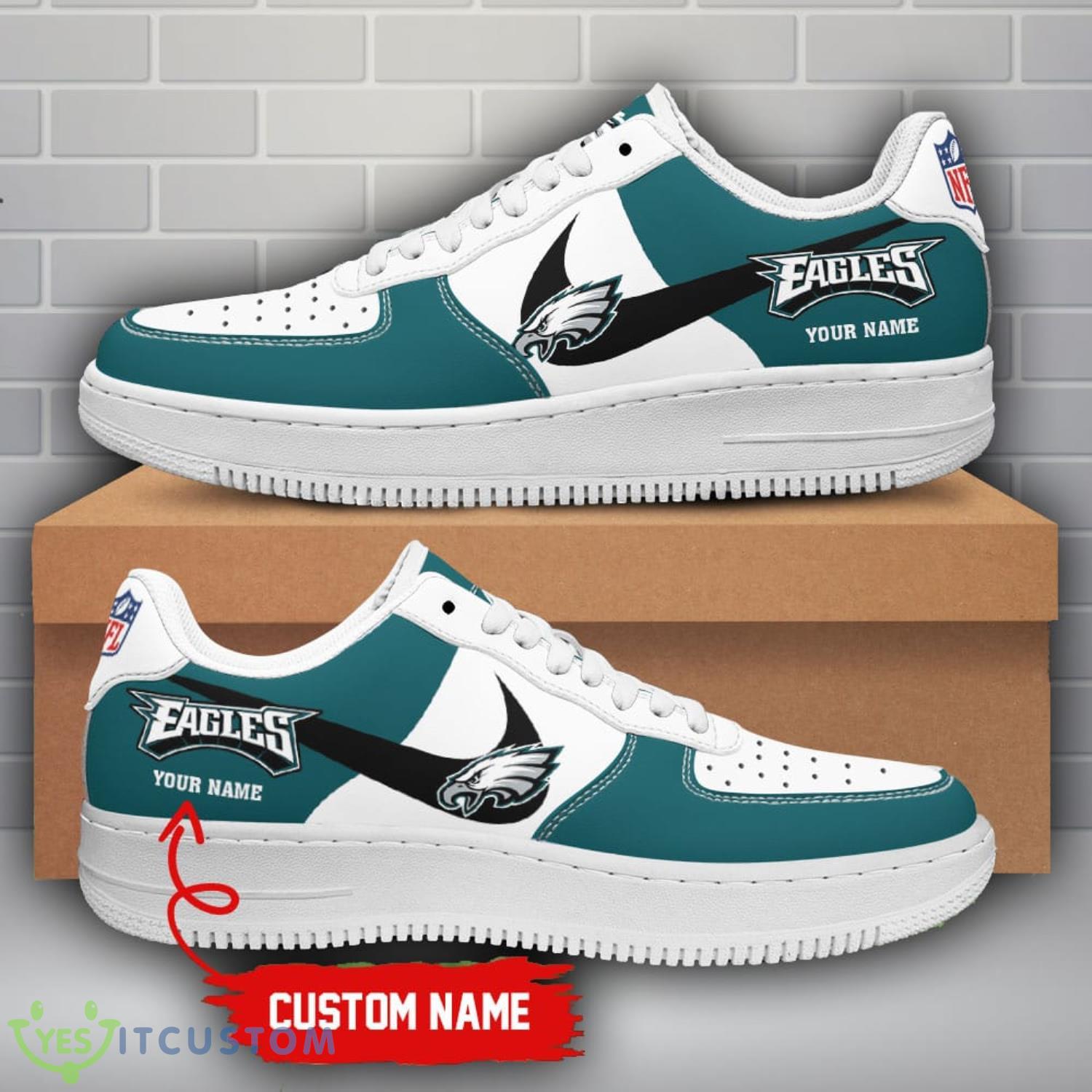 Philadelphia Eagles Personalized Name NFL Air Force Shoes Men Women Sneakers 3 Philadelphia Eagles Personalized Name NFL Air Force Shoes Men Women Sneakers Product Photo 1