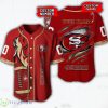 San Francisco 49ers NFL 3D Personalized Fireball Logo Baseball Jersey Shirt Product Photo 1