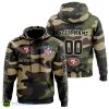 San Francisco 49ers Personalized Name And Number Hoodie Camo Style For Fans Product Photo 1