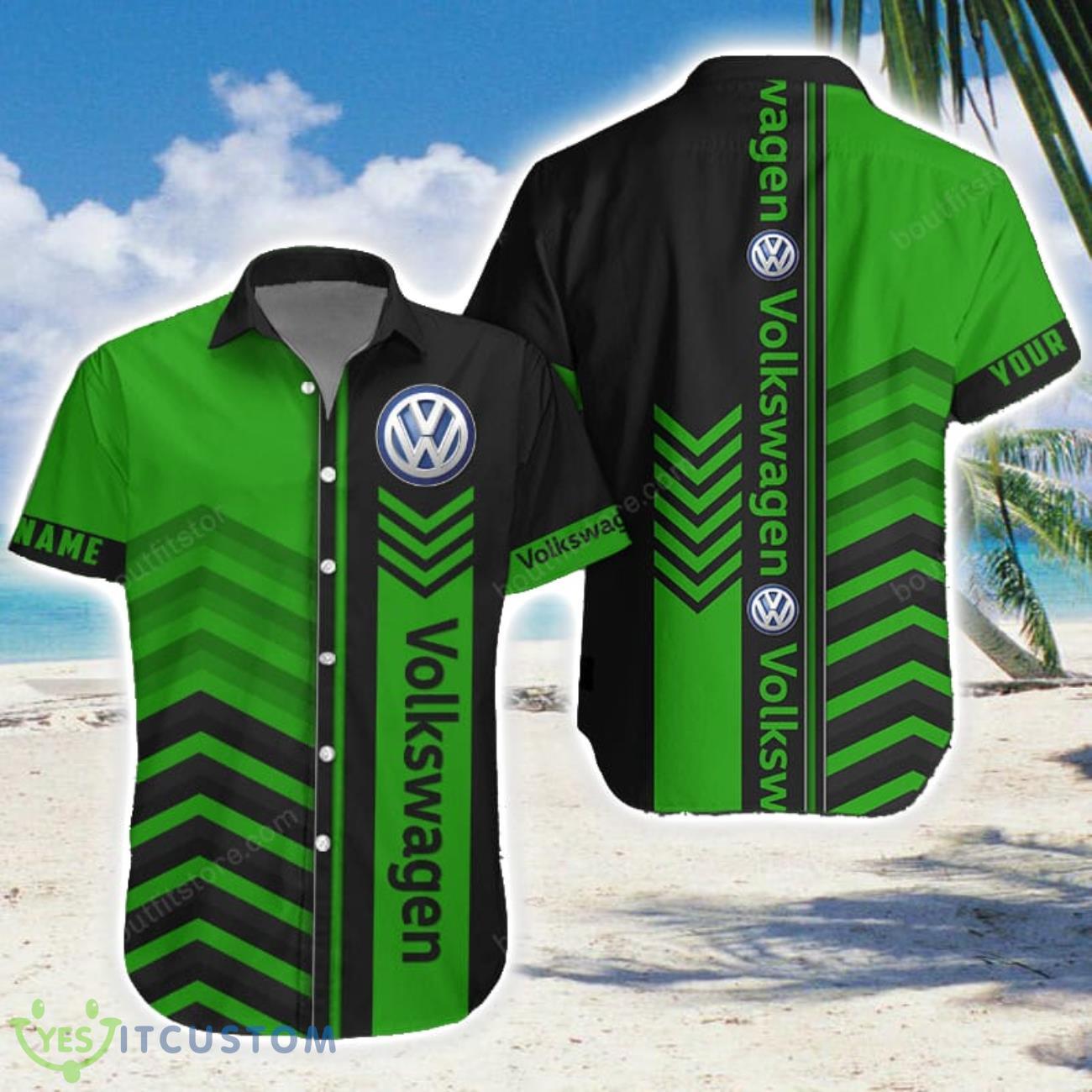Volkswagen Green Hawaiian Shirt Men Women Beach Gift Custom Name 2 Volkswagen Green Hawaiian Shirt Men Women Beach Gift Custom Name Product Photo 1