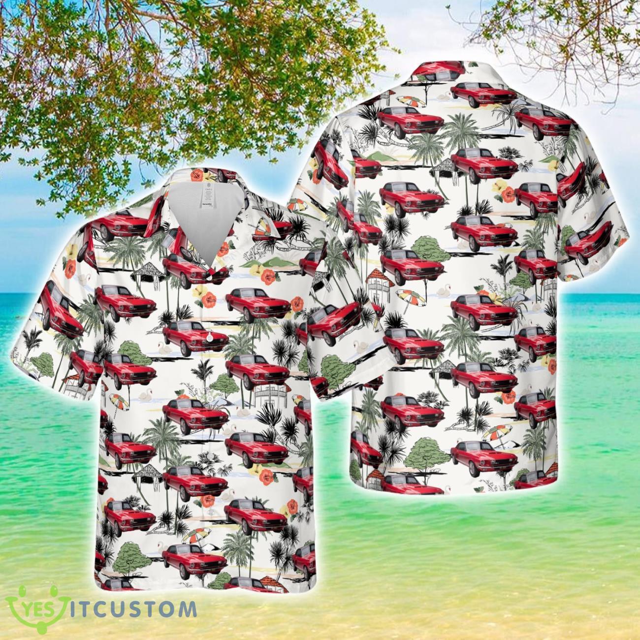 1967 Ford Mustang Shelby GT500 EXP 'Little Red' Hawaiian Shirt Beach Holiday 2 1967 ford mustang shelby gt500 exp little red hawaiian shirt beach holiday