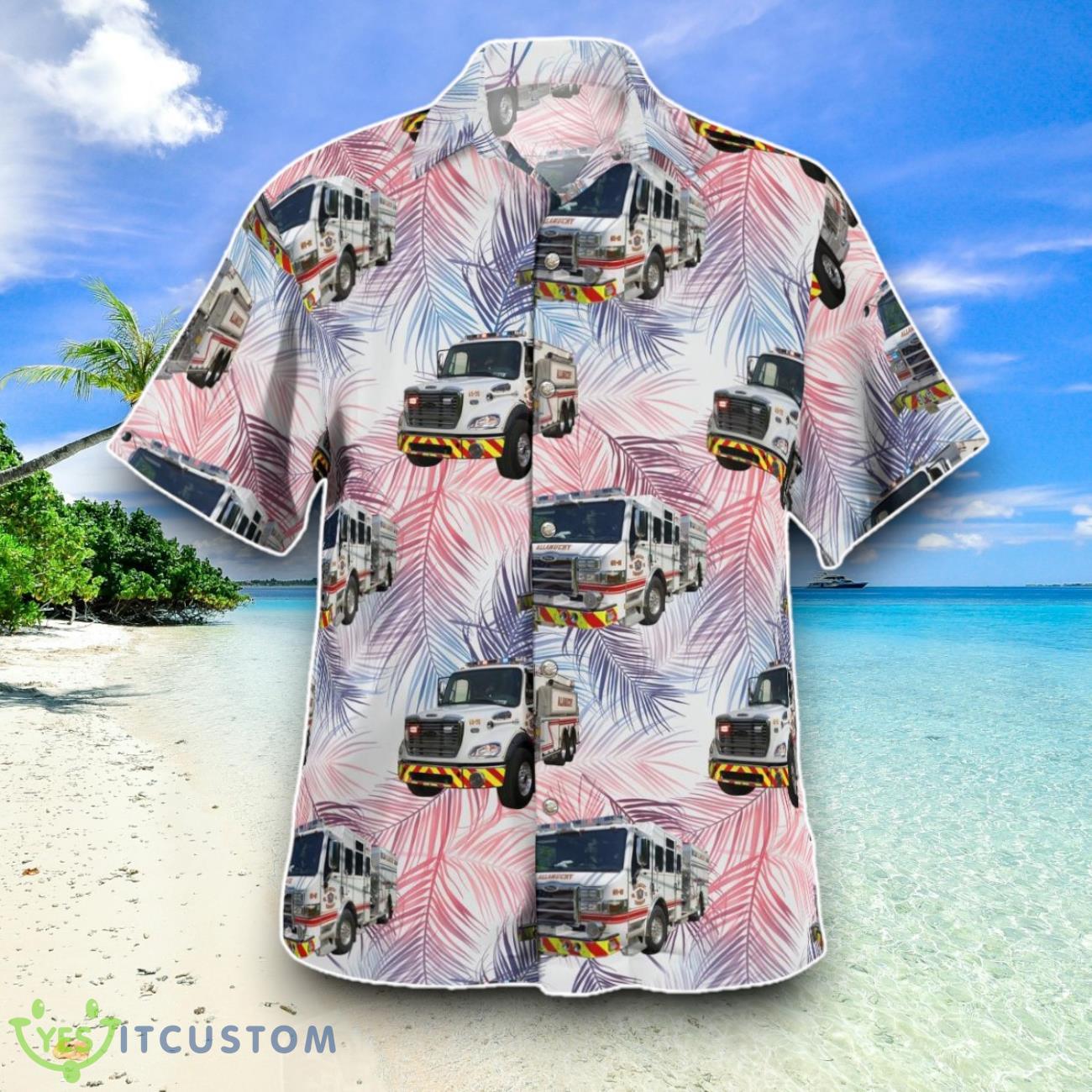 Allamuchy Fire Dept., New Jersey Hawaiian Shirt Special Edition Aloha Shirt 5 Allamuchy Fire Dept., New Jersey Hawaiian Shirt Special Edition Aloha Shirt Product Photo 2