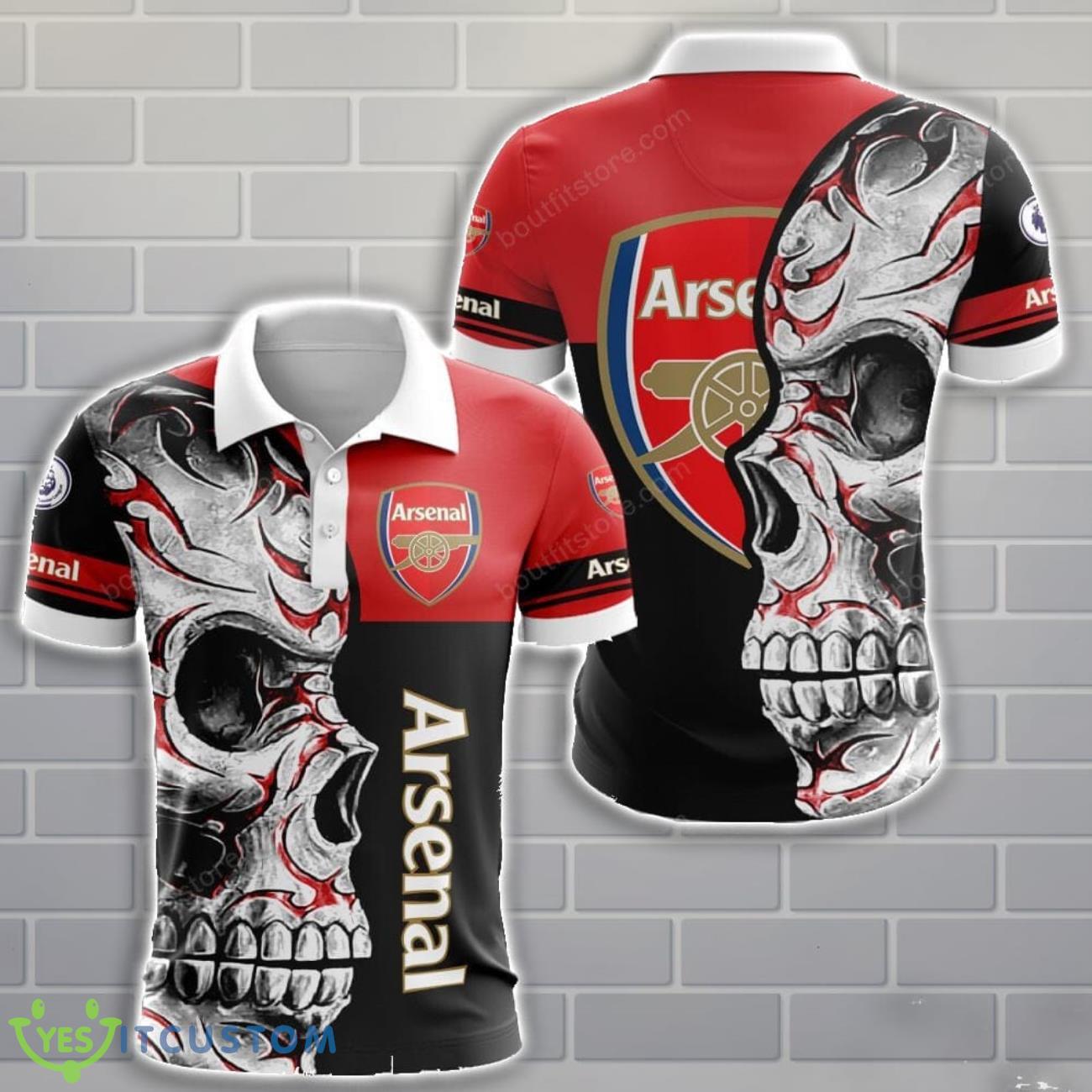Arsenal F.C. 3D Polo Shirt All Oevr Printed 3 Arsenal F.C. 3D Polo Shirt All Oevr Printed Product Photo 1