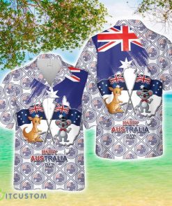 Australia Day Hawaiian Shirt 3D Printed Button Shirt Product Photo 1
