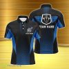 Black Blue Geometric Darts Men Polo Shirt Custom Cool Darts Shirt Product Photo 1