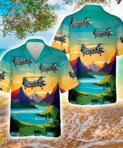 Boeing Vertol CH-46 Sea Knight Phrog BuNo.153369 Squadron 364 (HMM-364) Purple Foxes Hawaiian Shirt 3D Printed Beach Lover Gift Product Photo 1