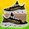Calgary Flames Max Soul Shoes Gold Color All Over Print For Fans Gift Sneakers - Calgary Flames Max Soul Shoes Gold Color All Over Print For Fans Gift Sneakers