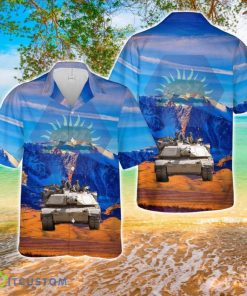 California Army National Guard M1A1 Abrams Main Battle Tank Hawaiian Shirt 3D Printed Button Shirt Product Photo 1