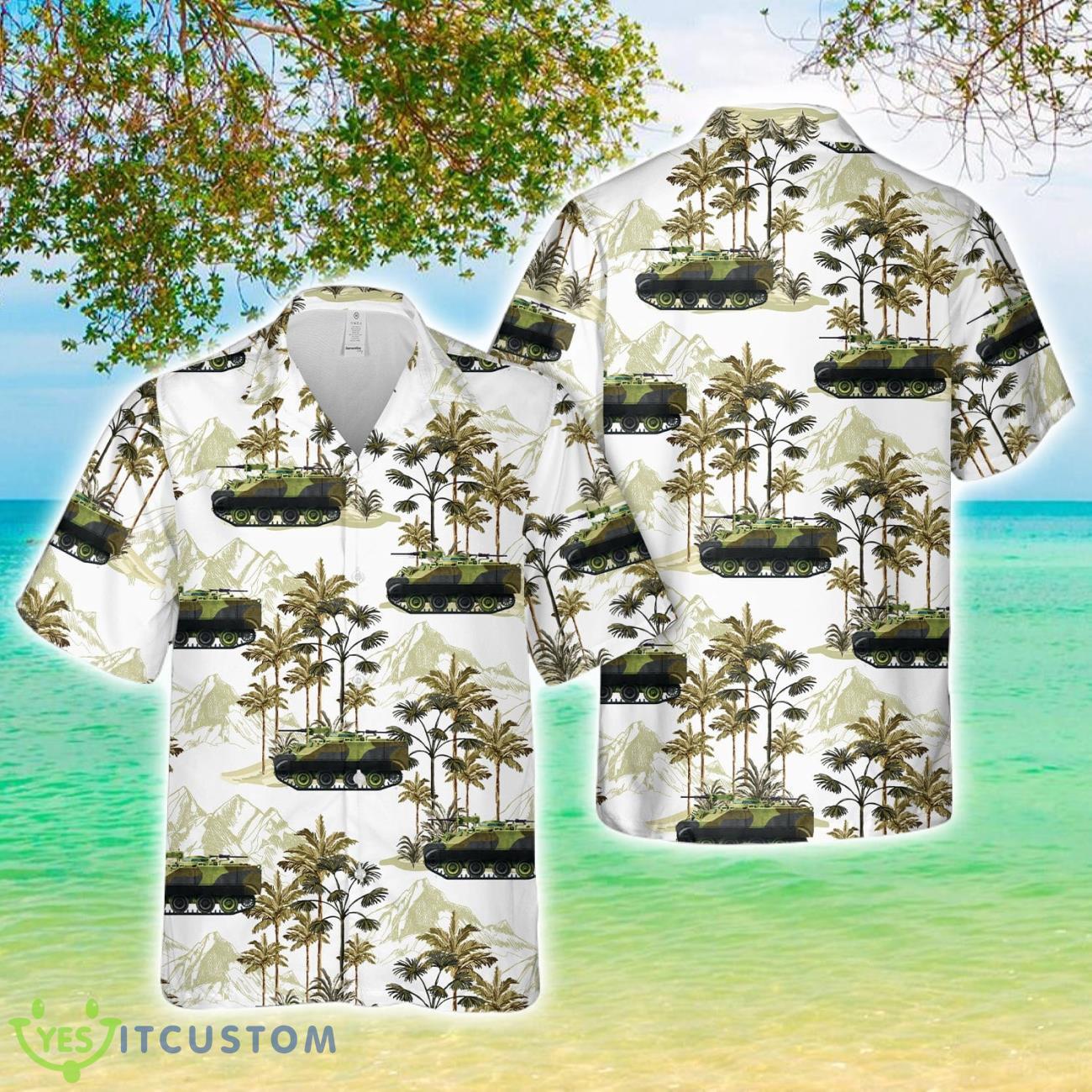 Canadian Army Lynx recce armored vehicle in the 1970s All Printed 3D Hawaiian Shirt For Men Women 2 Canadian Army Lynx recce armored vehicle in the 1970s All Printed 3D Hawaiian Shirt For Men Women Product Photo 1