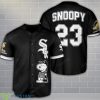 Chicago White Sox Peanuts Snoopy Baseball Jersey Black Custom Name Number Product Photo 1
