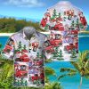Christmas Hawaiian Shirt Style Gift, Christmas Truck Hawaiian Shirt Style Gift, Red Truck Christmas Shirt Product Photo 1