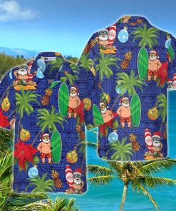 Christmas Hawaiian Shirt Style Gift, Merry Christmas Santa Claus Funny Christmas Hawaiian Shirt Style Gift Product Photo 1