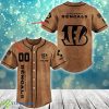 Cincinnati Bengals NFL Baseball Jersey Shirt Brown Custom Number And Name - Cincinnati Bengals NFL Baseball Jersey Shirt Brown Custom Number And Name_1