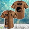 Cleveland Browns NFL Baseball Jersey Shirt Brown Custom Number And Name - Cleveland Browns NFL Baseball Jersey Shirt Brown Custom Number And Name_1