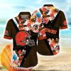 Cleveland Browns NFL Flower 3D Hawaiian Shirt For Beach - Cleveland Browns NFL Flower 3D Hawaiian Shirt For Beach