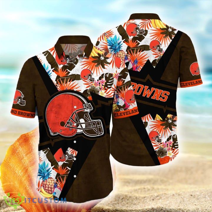 Cleveland Browns NFL Flower 3D Hawaiian Shirt For Beach 2 Cleveland Browns NFL Flower 3D Hawaiian Shirt For Beach - Cleveland Browns NFL Flower 3D Hawaiian Shirt For Beach