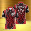 Custom Name Dart Board Red Black Mens Polo Shirts Cool Darts Shirt Product Photo 1