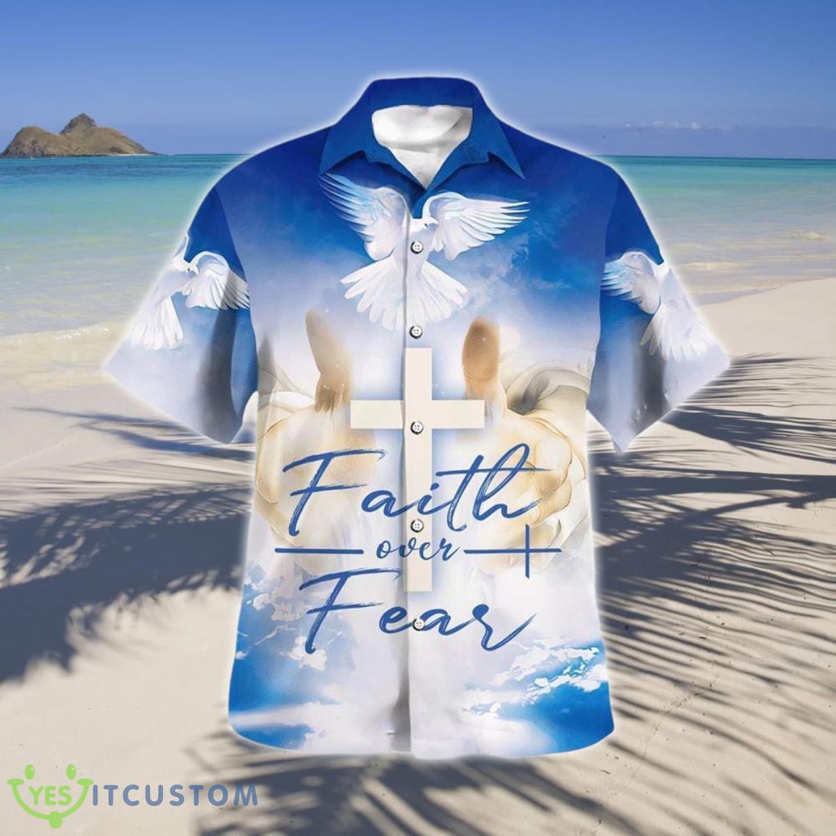 Faith Over Fear Eagle Hawaiian Shirt Style Gift 4 Faith Over Fear Eagle Hawaiian Shirt Style Gift Product Photo 1