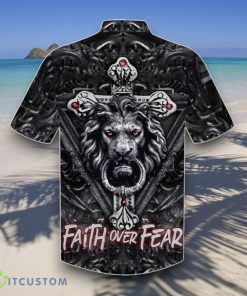 Faith Over Fear Gothic Lion Black Hawaiian Shirts Style Gift 3 Faith Over Fear Gothic Lion Black Hawaiian Shirts Style Gift Product Photo 2