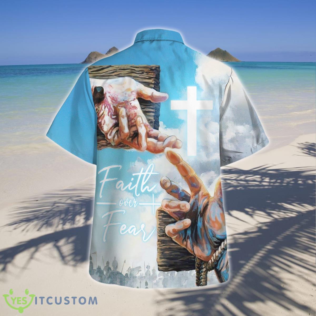 Faith Over Fear Jesus Hand Nails Hawaiian Shirt Style Gift 5 Faith Over Fear Jesus Hand Nails Hawaiian Shirt Style Gift Product Photo 2