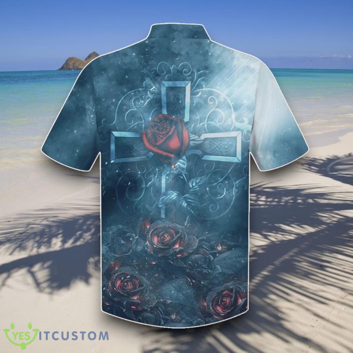 Faith Rose Cross Hawaiian Shirts Style Gift 5 Faith Rose Cross Hawaiian Shirts Style Gift Product Photo 2