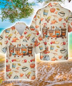 Fall Coffee Drink Autumn All Printed 3D Hawaiian Shirt For Men Women Product Photo 1