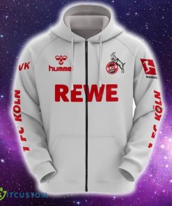 FC Koln 3D Hoodie, Zip Hoodie, T Shirt, SweatShirt AOP Custom Number And Name - FC Koln Hoodie 3D Zip Hoodie 3D T Shirt SweatShirt_2