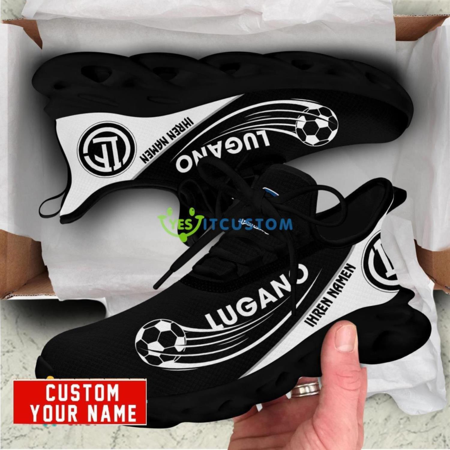 FC Lugano Max Soul Shoes Personalized Name Sneakers 6 FC Lugano Max Soul Shoes Personalized Name Sneakers Product Photo 2